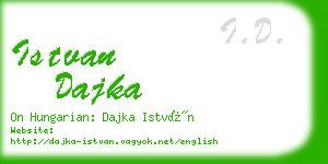 istvan dajka business card